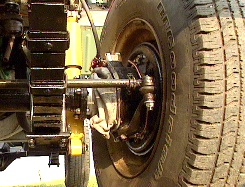 Front axle left hand swivel ball and steering assembly